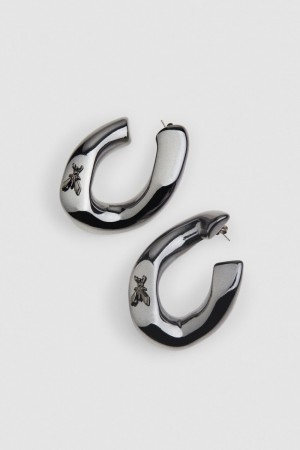 Patrizia Pepe Metal Earrings Nere | 26IAGYMOQ