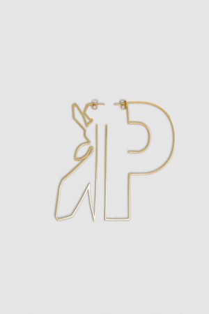 Patrizia Pepe Metal Maxy Fly Brass Earrings Oro | 05BNTKIYA