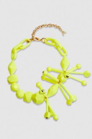 Patrizia Pepe Necklace With Techno Pop Fly Appliqué Gialle | 68EYMXCQR