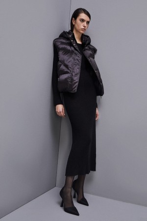 Patrizia Pepe Nylon Sleeveless Down Jacket Nere | 08MROWYNH