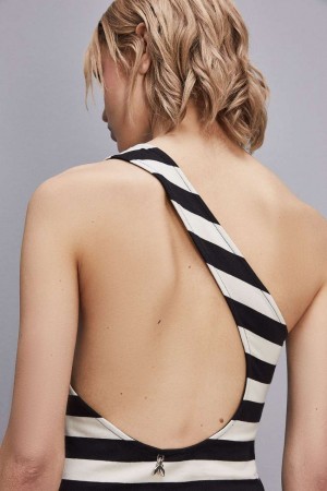 Patrizia Pepe One-shoulder Slim Dress In Cotton Jersey Bianche | 57AJPTQRY