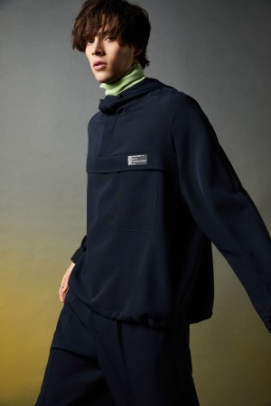 Patrizia Pepe Over Hooded Sweatshirt Blu | 87GZKJUMV