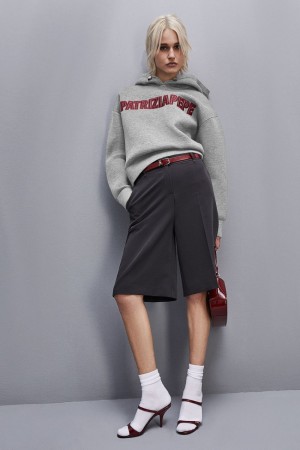 Patrizia Pepe Oversized Hoodie Grigie | 71THWSNMQ