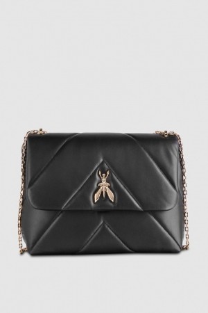 Patrizia Pepe Padded Fly Crossbody Bag Nere | 29YESFGIT