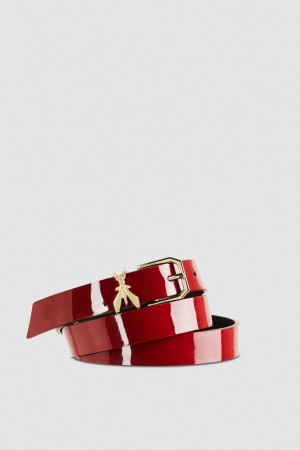 Patrizia Pepe Patent Leather Belt Rosse | 69YMBXWGT