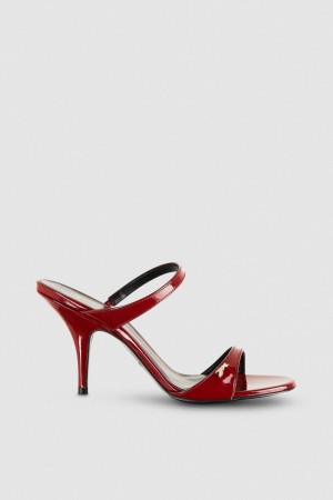 Patrizia Pepe Patent Leather Heeled Sandals Rosse | 15IFXMNOE