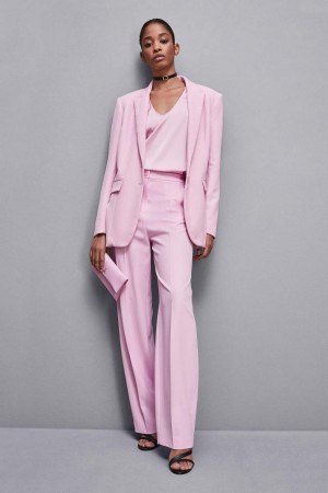 Patrizia Pepe Pleated Pants In Stretch Fabric Rosa | 37YWDKQTH