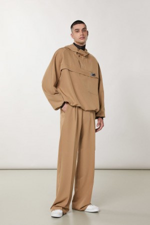Patrizia Pepe Regular Fit Soft Pants Beige | 32KQANHZW