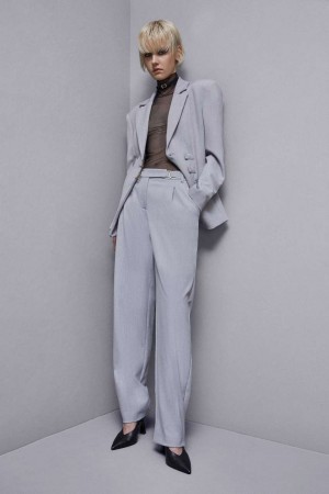 Patrizia Pepe Regular Fit Viscose Pants Grigie | 58GLAJCUW