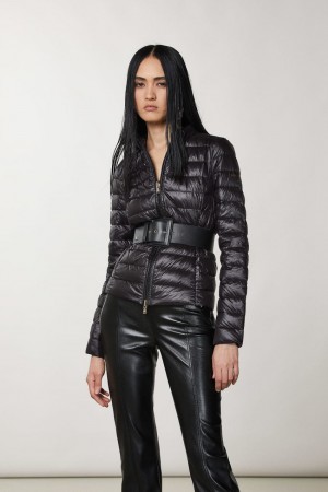 Patrizia Pepe Reversible Down Proof Nylon Down Jacket Nere | 14ZNGTLOM