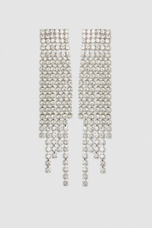 Patrizia Pepe Rhinestone Earrings Argento | 45LRDHYZA