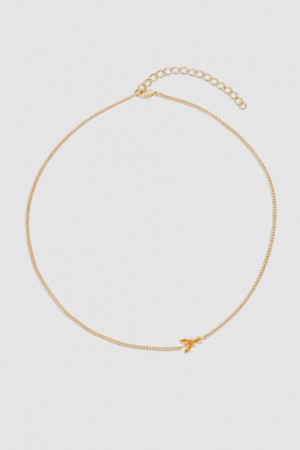 Patrizia Pepe Rhinestone Necklace Arancioni | 31DWBSCVA