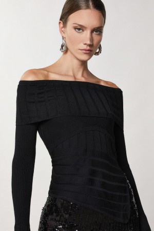 Patrizia Pepe Rib Knit Nere | 81RPVCJSK