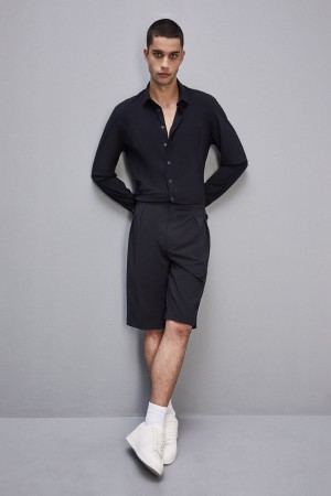 Patrizia Pepe Slim Fit Jersey Shirt Blu | 07OQTCWZA