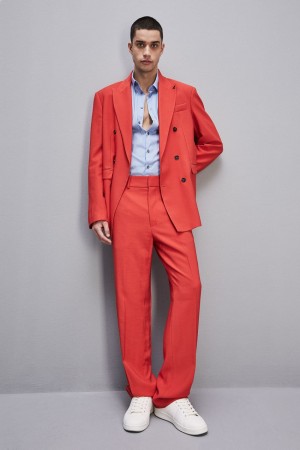 Patrizia Pepe Slim Fit Pants With French Pockets Rosse | 58WRXAKUE