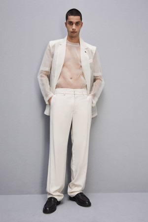 Patrizia Pepe Slim Fit Pants With French Pockets Beige | 71MHLOZXS