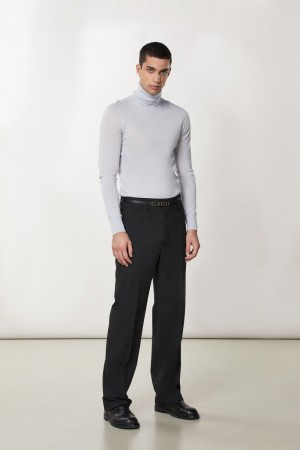 Patrizia Pepe Slim Fit Pants With Regular Waist Nere | 91ZUYBXLM