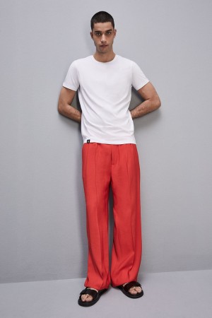 Patrizia Pepe Slim Fit T-shirt In Lyocell Jersey And Cotton Bianche | 52KMSAHVJ