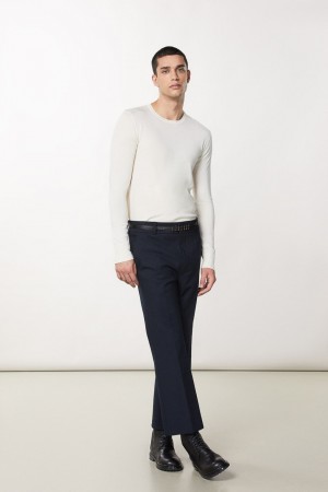 Patrizia Pepe Slim Fit Wool Sweater Bianche | 12LHZDMKC