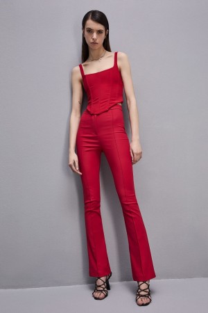 Patrizia Pepe Slim Flare Pants Rosse | 74RMPAZEU