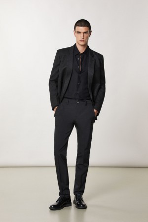 Patrizia Pepe Slim Gabardine Pants Nere | 34BLZKGAI