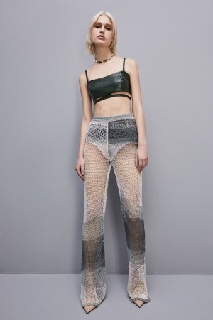 Patrizia Pepe Slim Mesh Pants Colorate | 97TMNJRCL