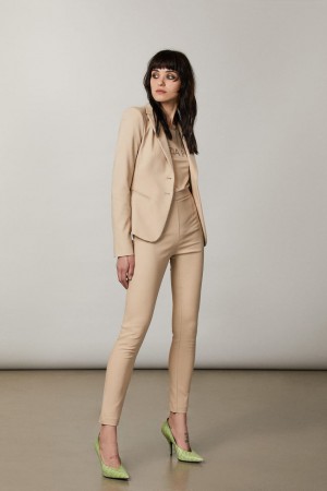 Patrizia Pepe Slim Pants Beige | 26HTAUSLX