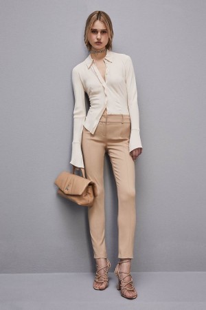 Patrizia Pepe Slim Pants Beige | 47RMGWKJO