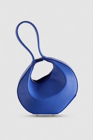 Patrizia Pepe Small Hobo Bangle Bag Blu | 27LFPXERO
