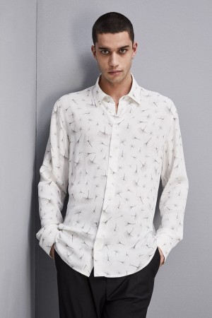 Patrizia Pepe Soft Twill Viscose Shirt Bianche | 54BRJSUGN