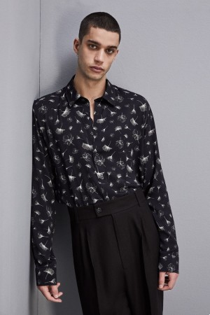 Patrizia Pepe Soft Twill Viscose Shirt Nere | 96WGKENSU