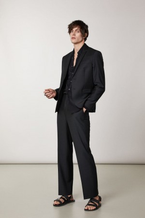 Patrizia Pepe Straight-fit Cool Wool Pants Nere | 70DXUBIAF