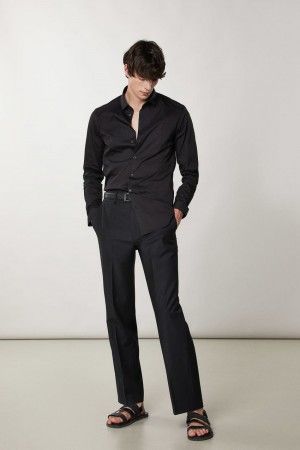 Patrizia Pepe Stretch Poplin Shirt Nere | 45THFXVGI