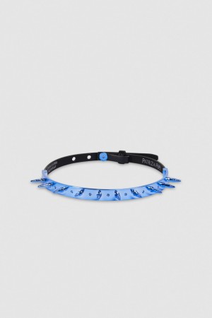 Patrizia Pepe Studded Leather Choker Blu | 31XSHCBFG