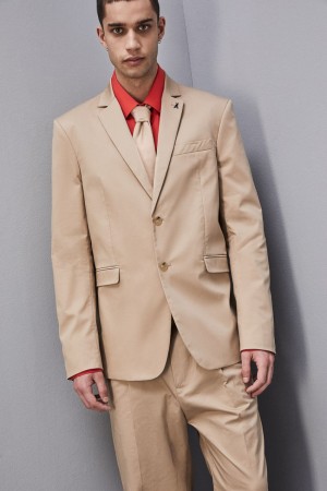 Patrizia Pepe Two-button Cotton Twill Jacket Beige | 95UIZYABG
