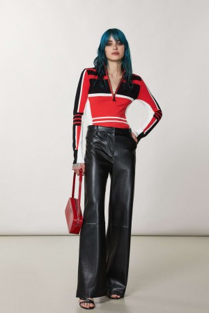 Patrizia Pepe Viscose Biker Sweater Nere | 52EYZSTKJ